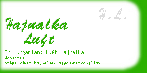 hajnalka luft business card